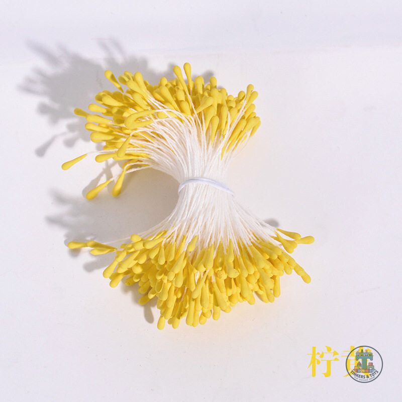 2mm stamens lemon yellow (about 200 pieces)