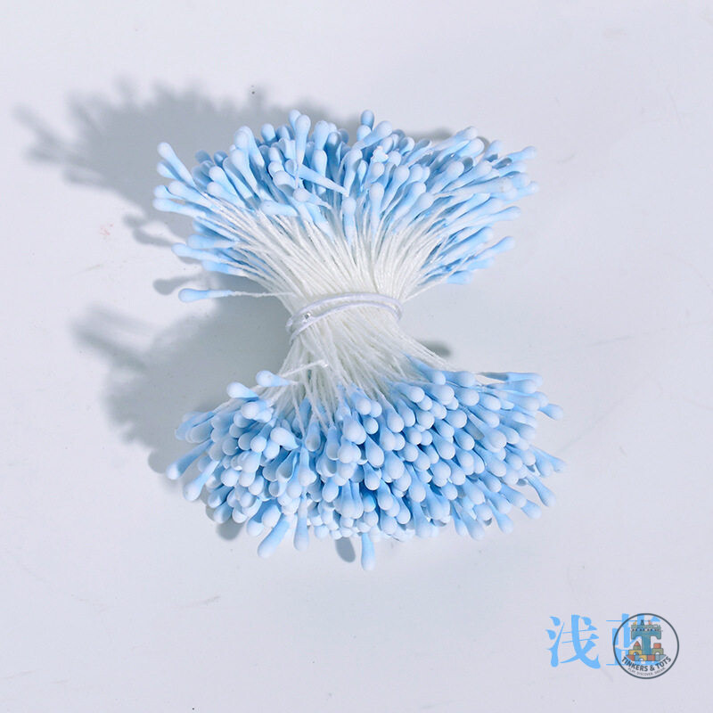 2mm stamens light blue (about 200 pieces)