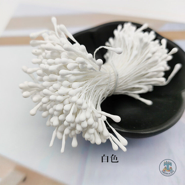 2mm stamens white (about 200 pieces)