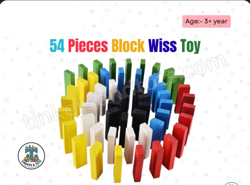 54 Pieces Block Wiss/Jenga Toy (Dominos)