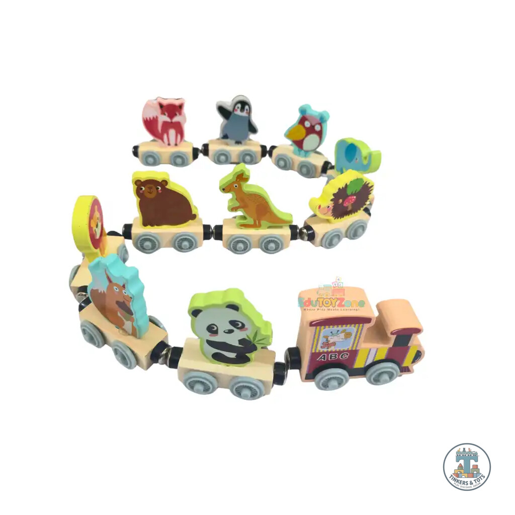 Magnetic Wooden Train With Animal