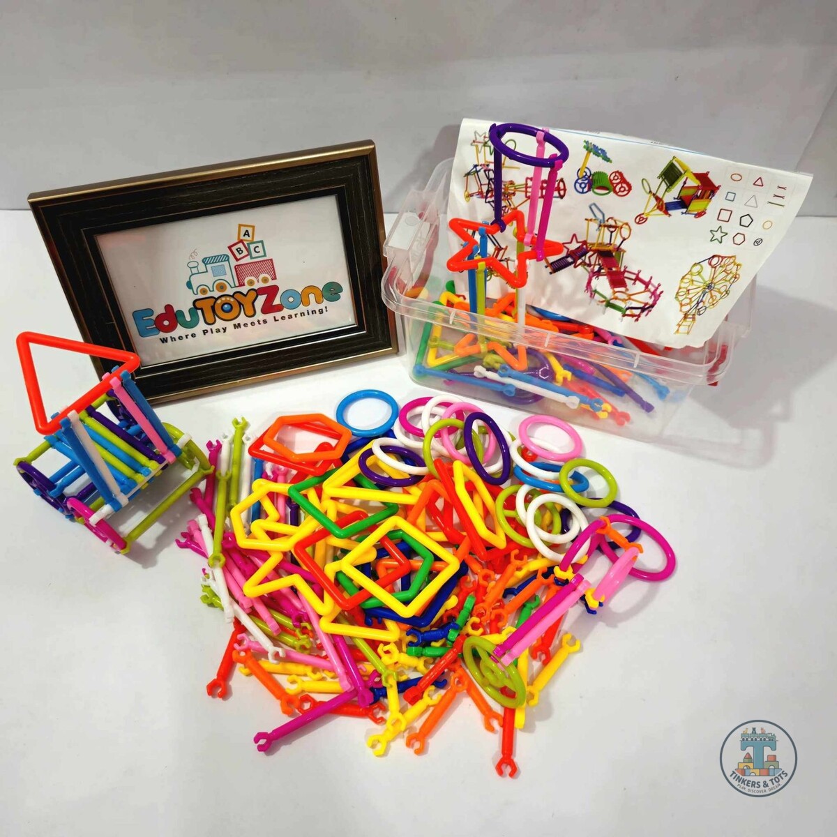 Building Shapes Puzzle Blocks HUALONG TOYS With Box