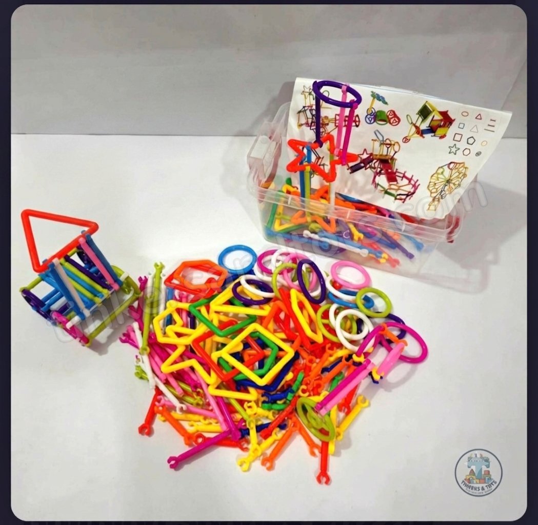 Building Shapes Puzzle Blocks HUALONG TOYS With Box