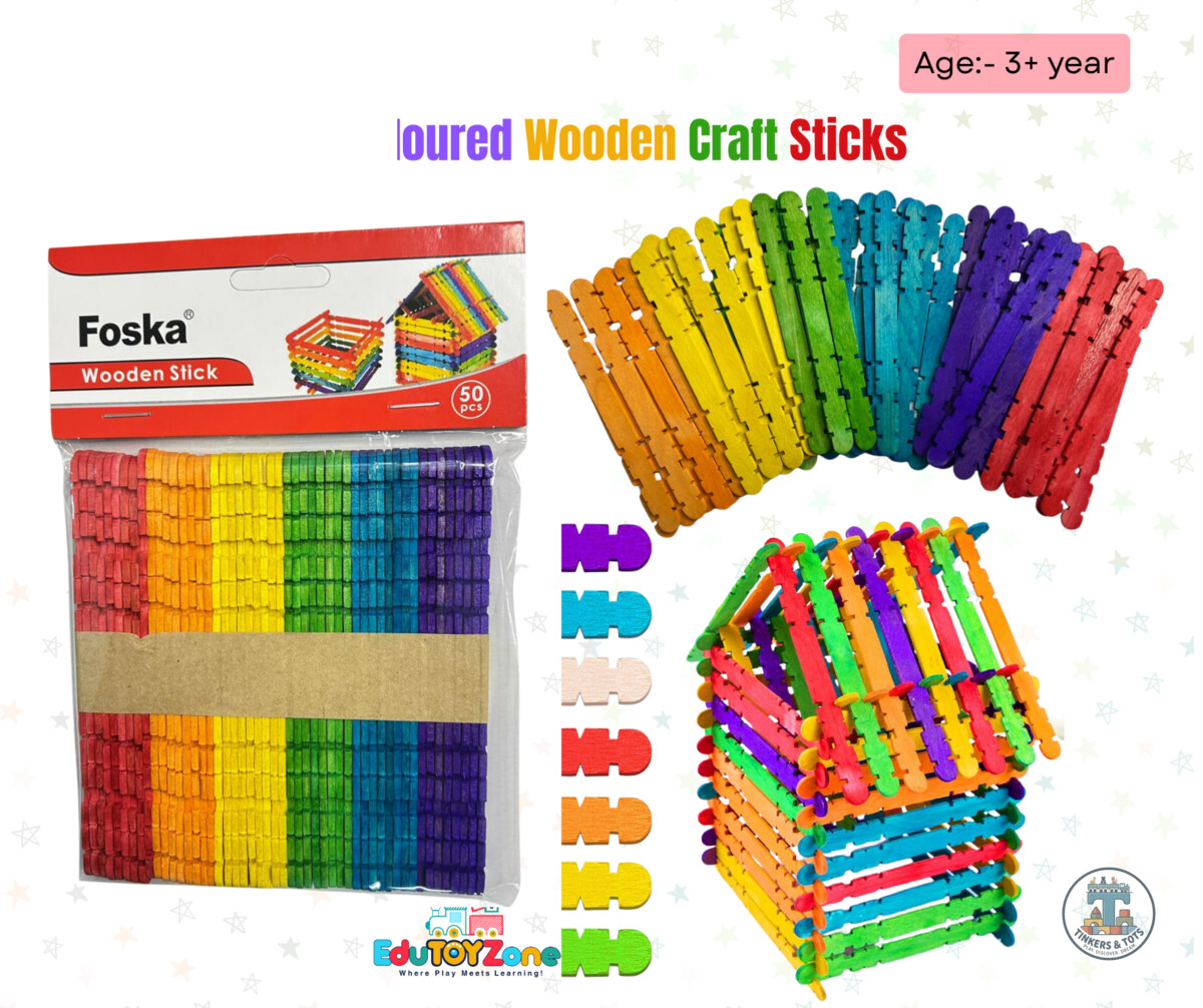 Coloured Wooden Craft Sticks (GY2013)