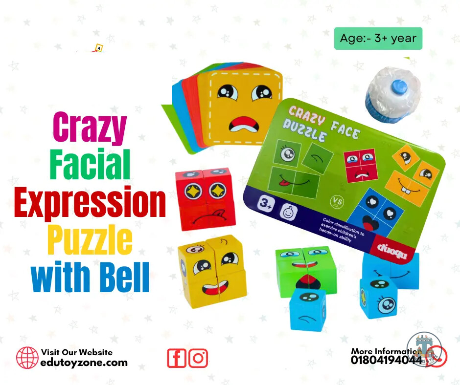Crazy Facial Expression Puzzle with bell