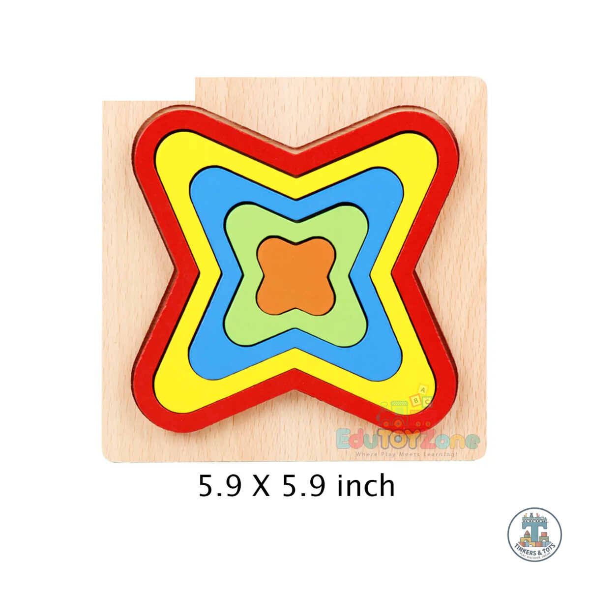 Geometric Shape Puzzle - Four Point Star