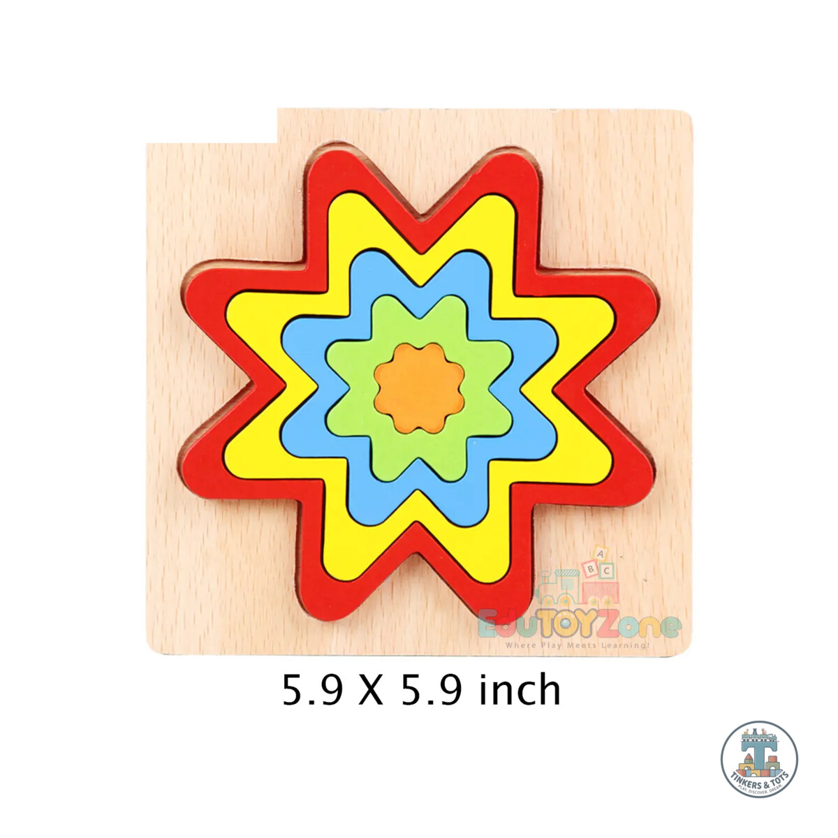Geometric Shape Puzzle - Gear Shape