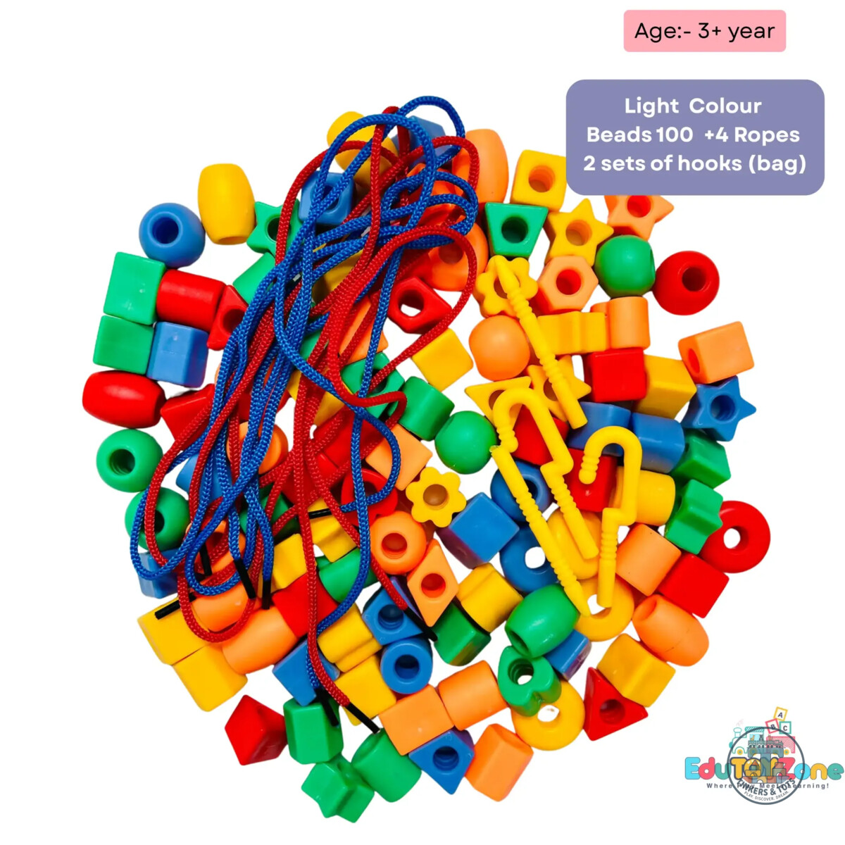 Lacing Beads Toys (100 Pcs)