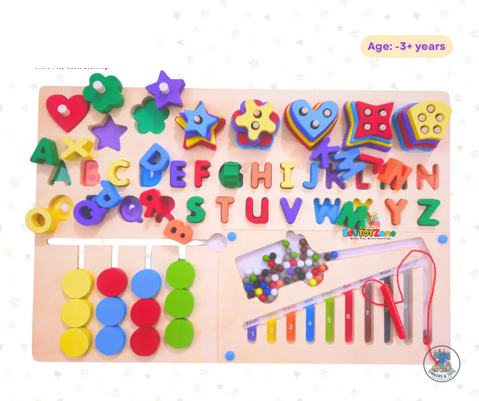 Large Logarithmic Plate Six-in-One with Alphabet – Premium Version