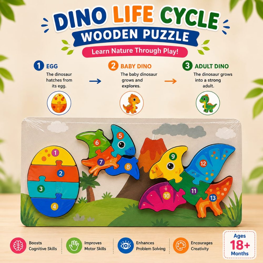 Life cycle puzzle (dinosaur)