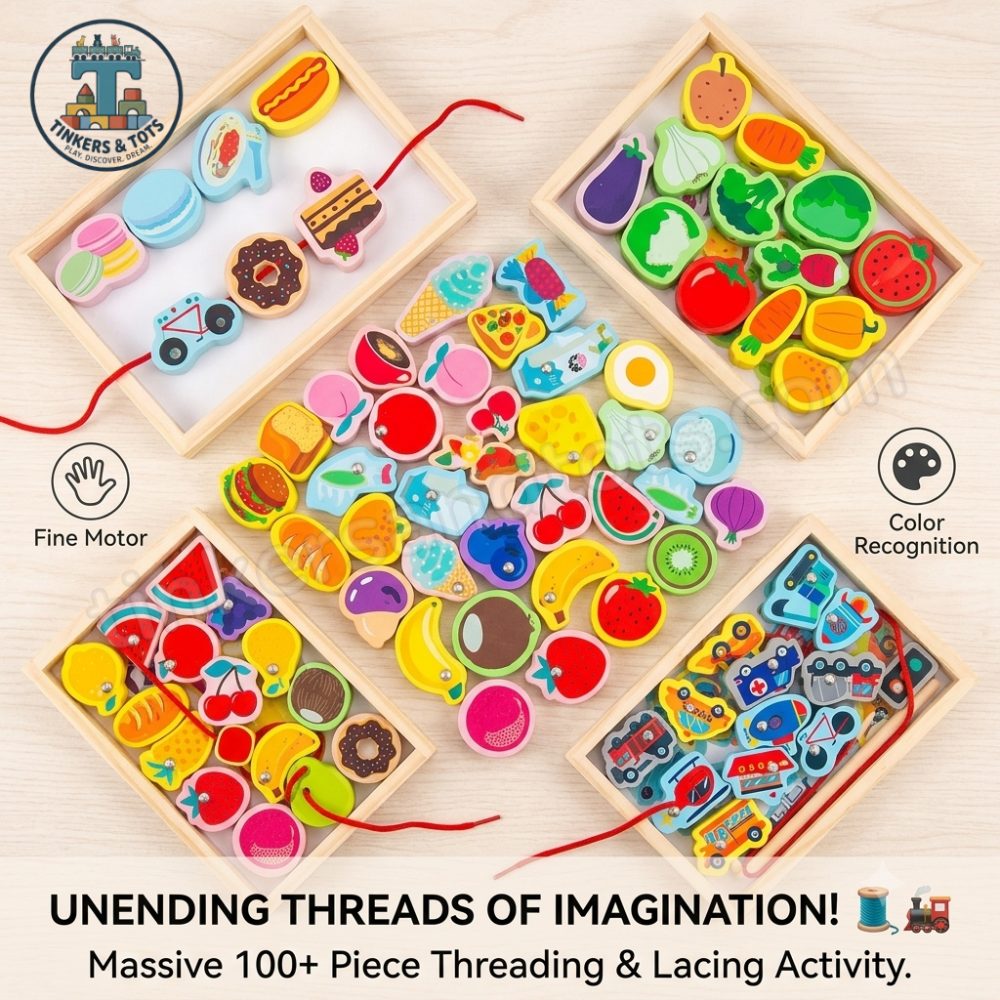 Magnetic fishing & beading game