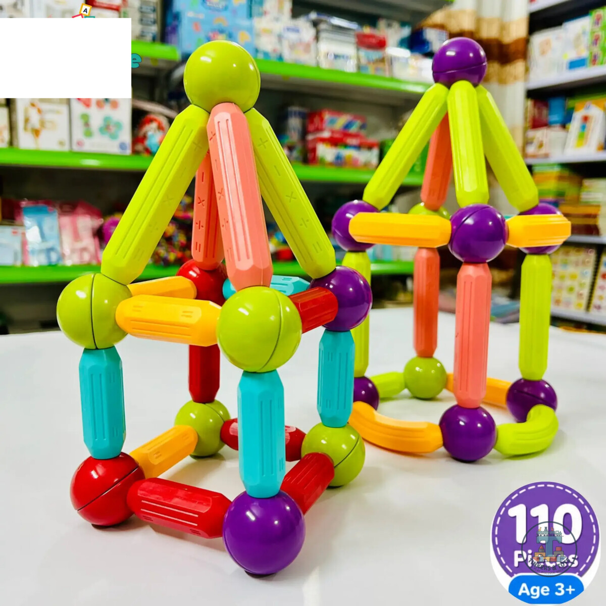 Magnetic Sticks STEM playing Set - 110 Pcs