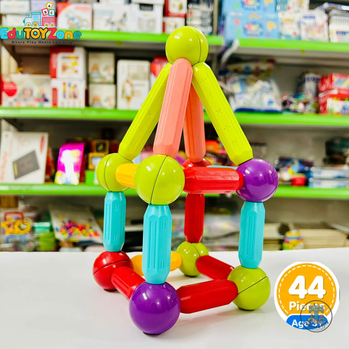 Magnetic Sticks STEM playing Set - 44 Pcs