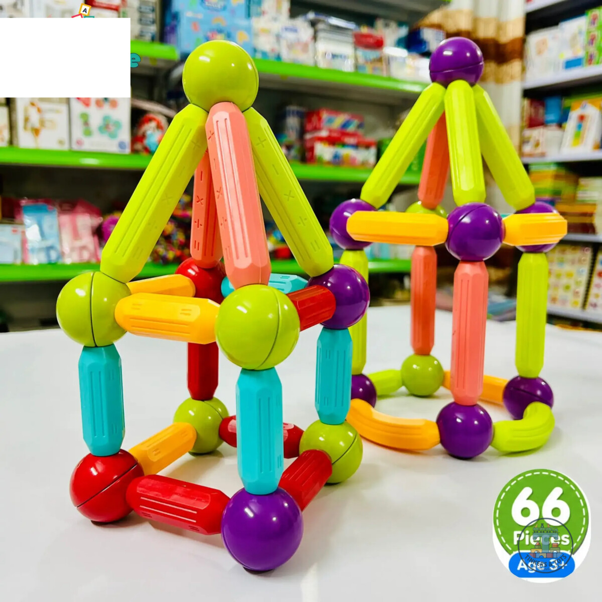Magnetic Sticks STEM playing Set - 66 Pcs