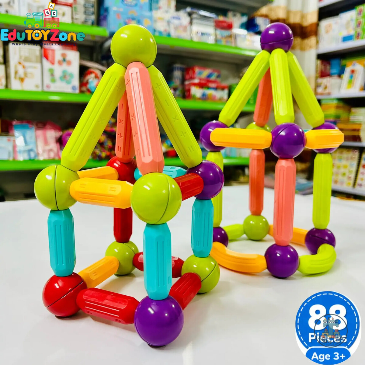 Magnetic Sticks STEM playing Set - 88 Pcs