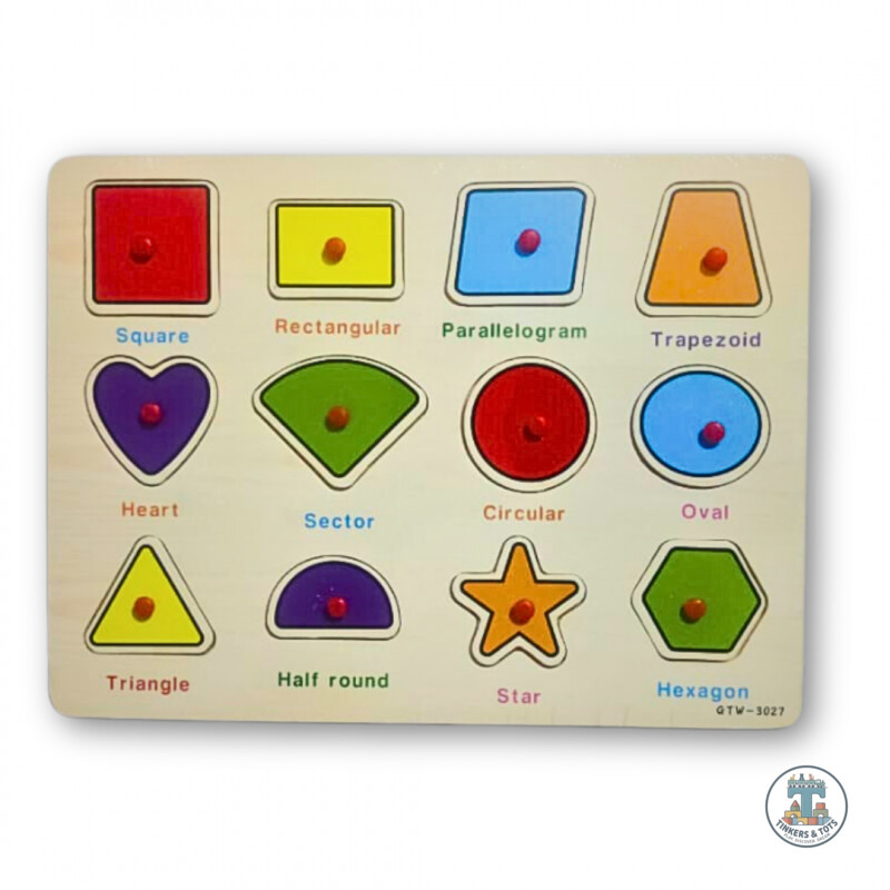 Matching Shape Puzzle Pin(Plastic) Board - GTW-3027
