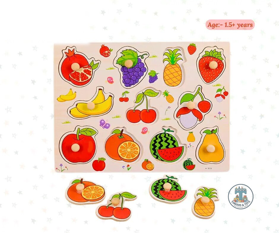 Fruits Wooden Pin Puzzle A-3016