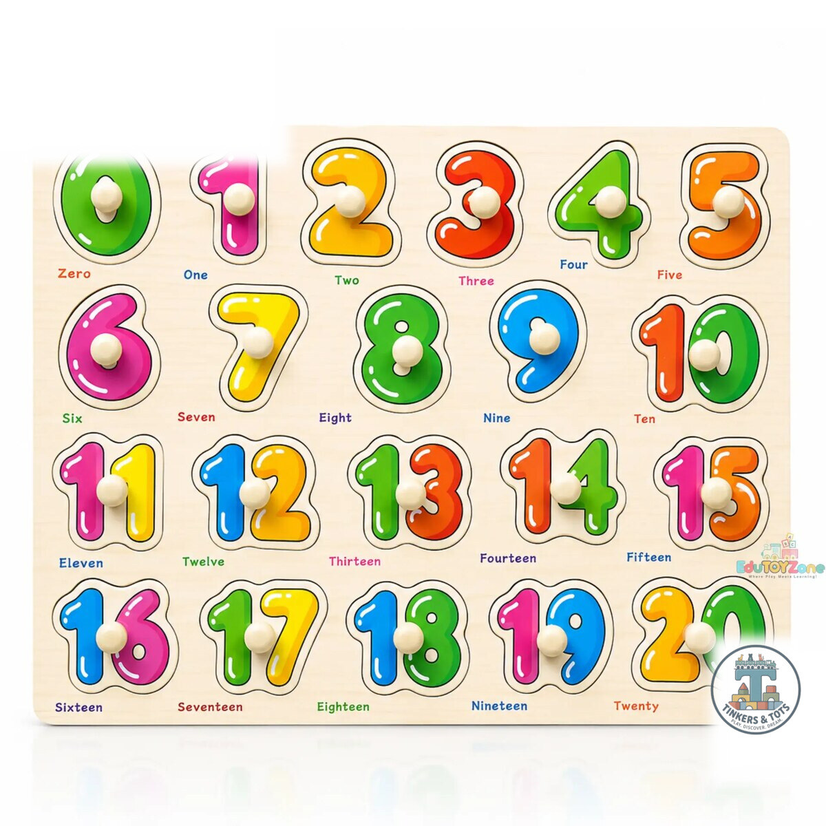 Number 1–20 Wooden Pin Puzzle MTF-031