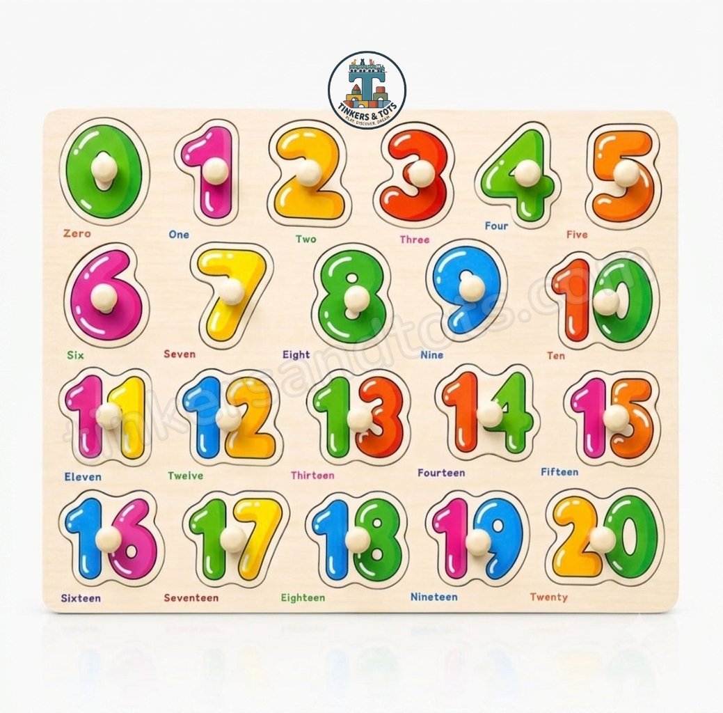 Number 1–20 Wooden Pin Puzzle MTF-031