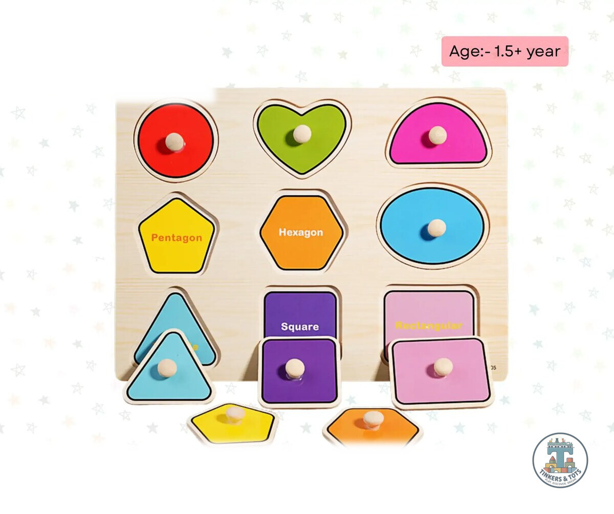 Wooden Shapes Pin Puzzle A3005