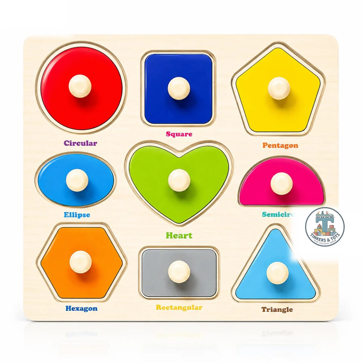 Mini Shapes Wooden Pin Puzzle