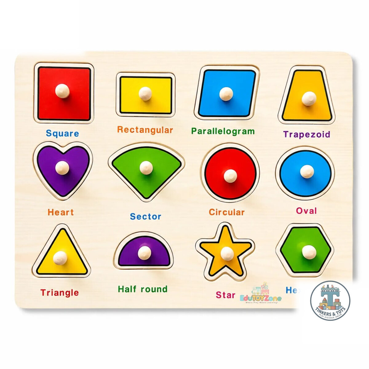 Wooden Shapes Pin Puzzle
