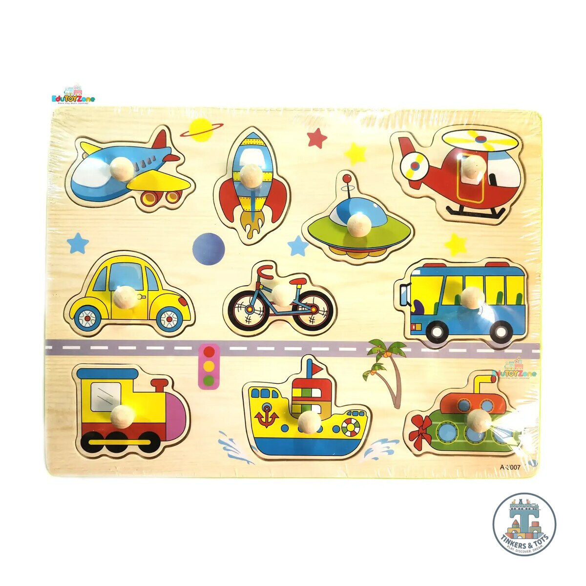 Vehicles Wooden Pin Puzzle
