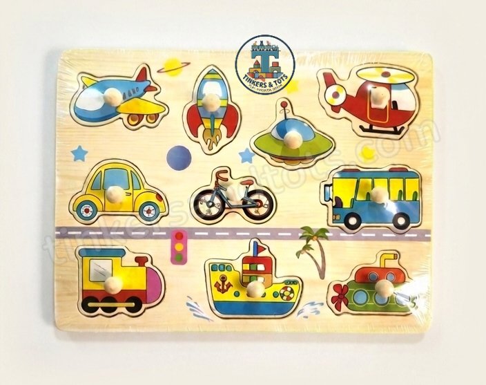 Vehicles Wooden Pin Puzzle