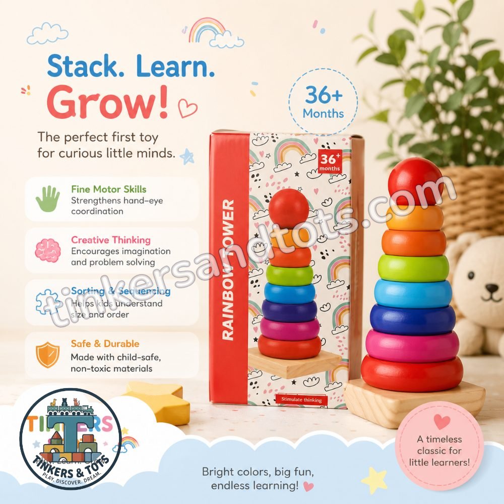 Rainbow Wooden Stacker
