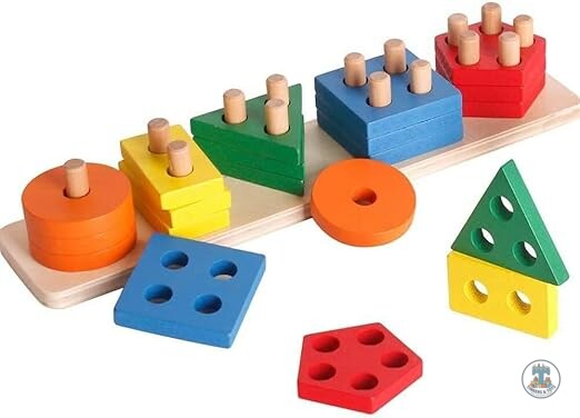 Shape Sorting and Stacking Puzzle Big - Premium