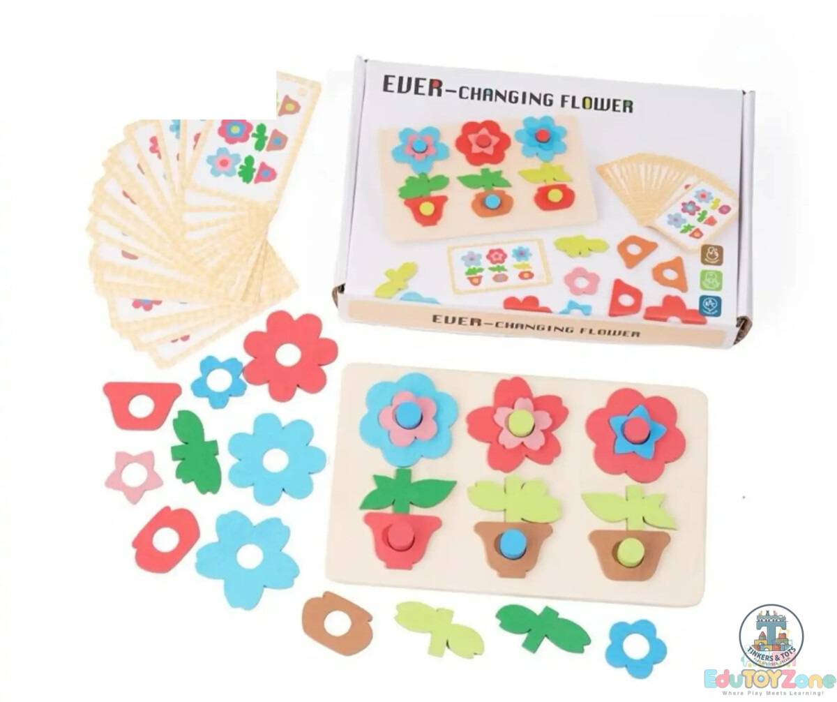 Wooden Changing Flower for Kids