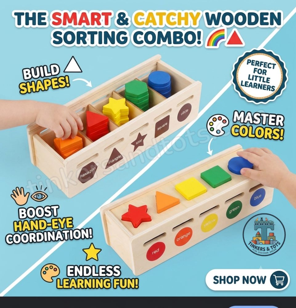 Wooden color sorting box