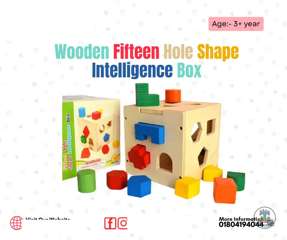 Wooden Fifteen Hole Shape Intelligence Box