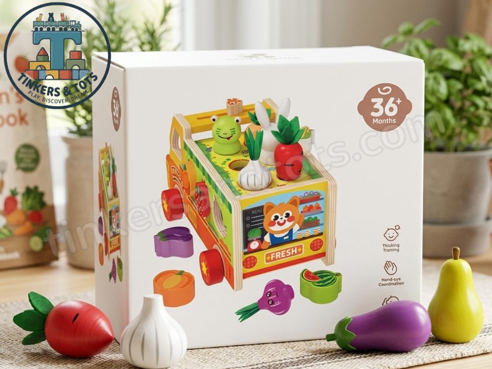 Wooden Fresh Market Activity Cart