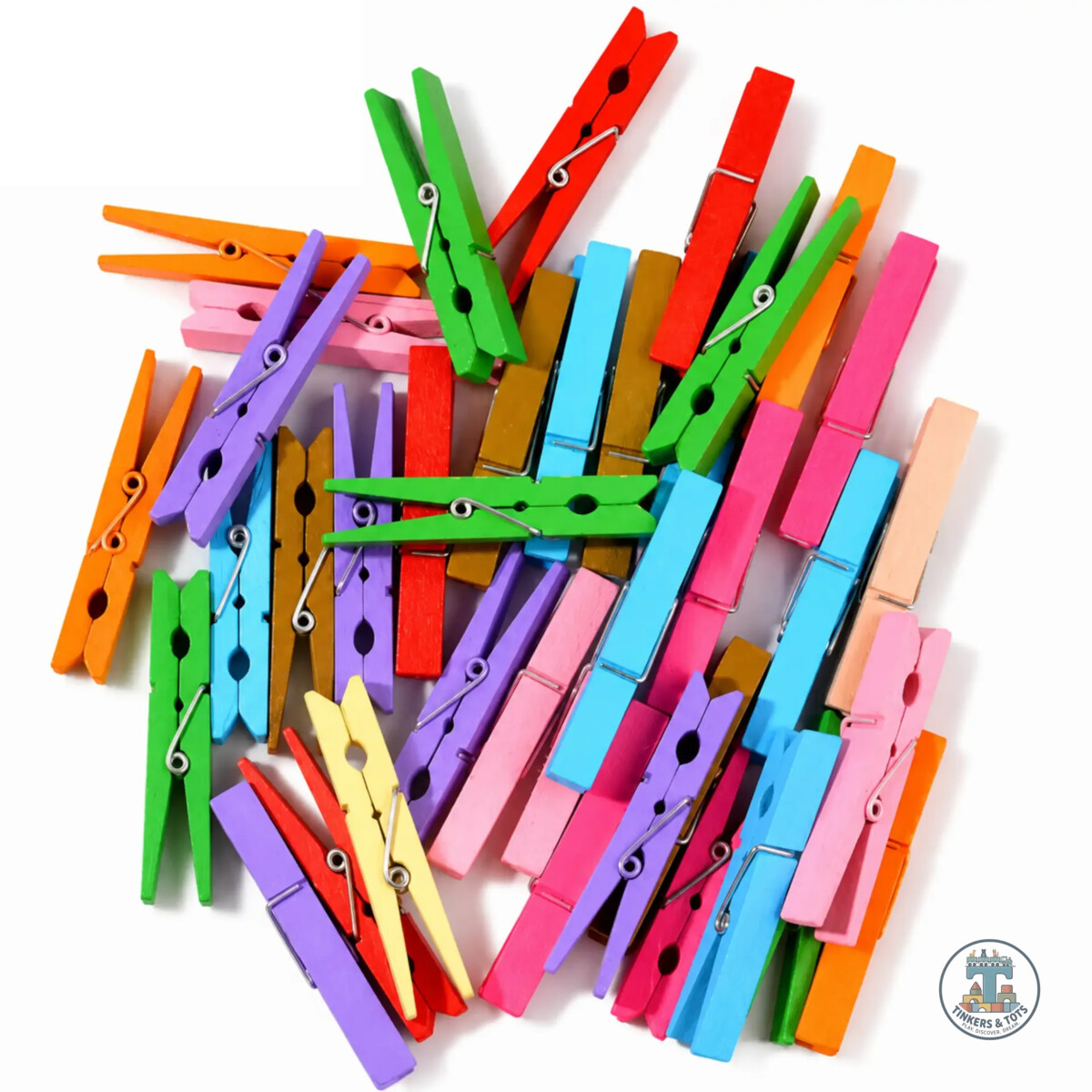 Wooden Multicolor Clips (14 Pcs)