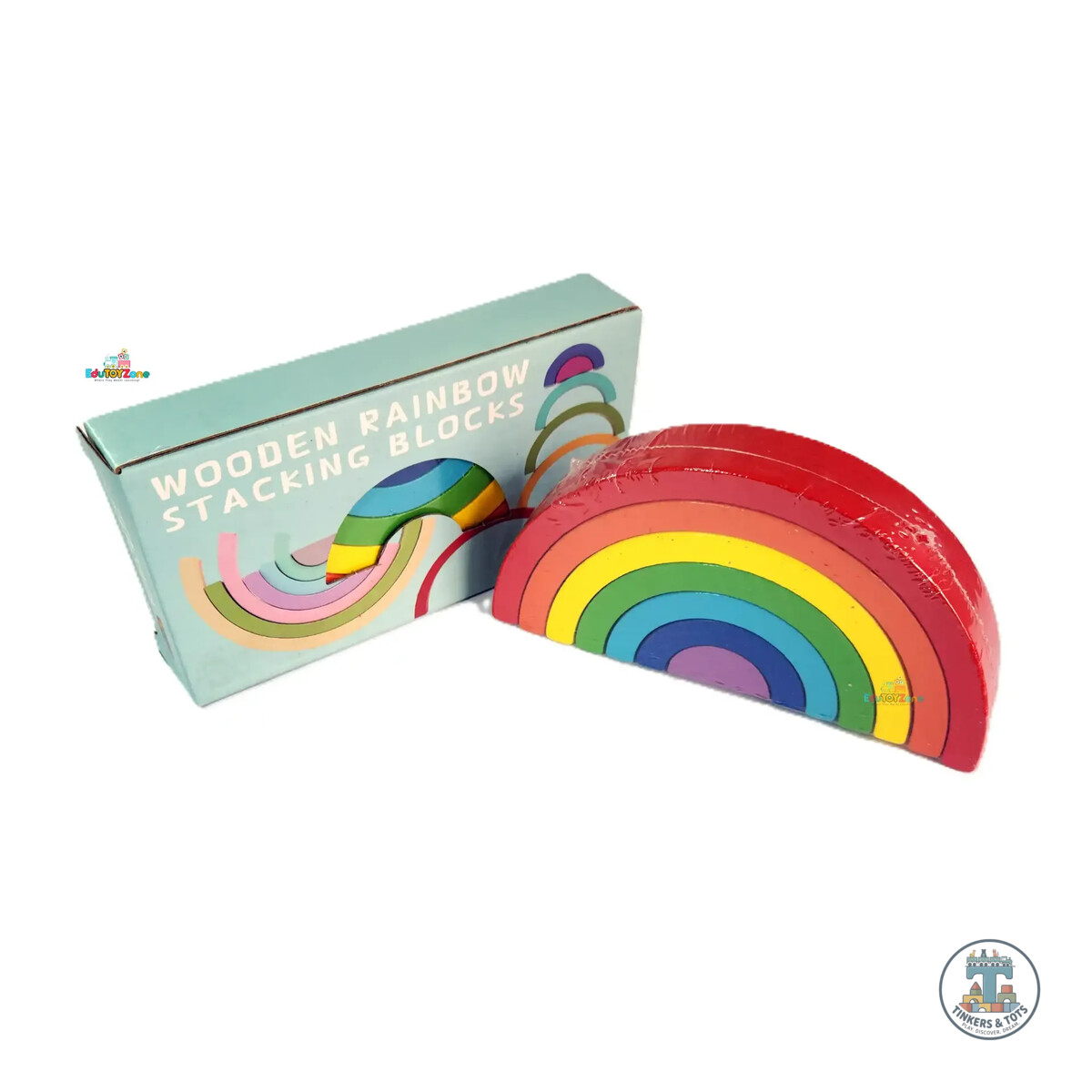 Wooden Rainbow Stacking Blocks