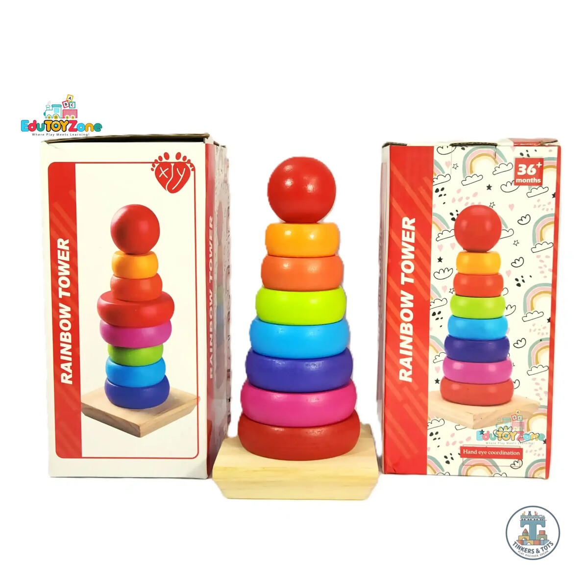 Wooden Rainbow Tower Large
