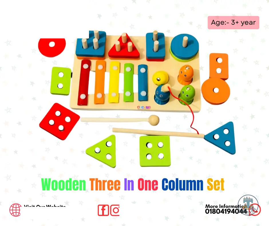 Wooden Three In One Column Set